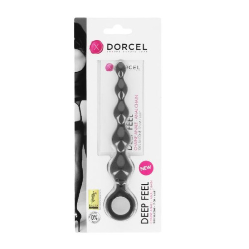 Dorcel Deep Feel - анальний ланцюжок, 17х2.5 см (чорний) - купити в Києві, Україні