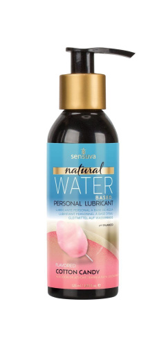 Sensuva Natural Water-Based Cotton Candy - Ароматизированная смазка на водной основе,125 мл (сахарная вата)