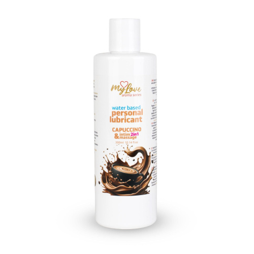 2в1 лубрикант и массажный гель - MyLove Aroma Series Intim&Massage Capuccino, 300 мл