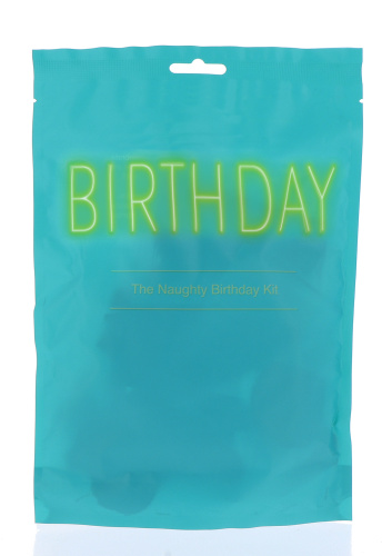 Scala The Naughty Birthday Kit - Подарочный набор (наручники+повязка для глаз+мини вибратор+эрекцеонное кольцо+эротические кости+лепестки роз+перьевая метелочка)