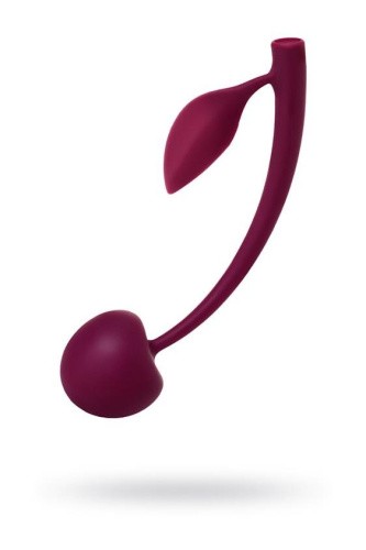 Wild cherry JOS pleasure ball with a ball inside and flexible tail - Вагинальные шарики, 14,5 см (бордовый)