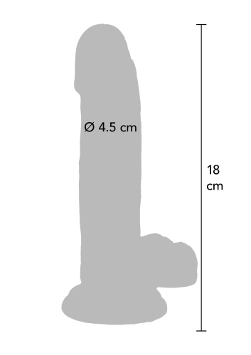 Фаллоимитатор Get Real Clear Dildo 7 inch, 18 см