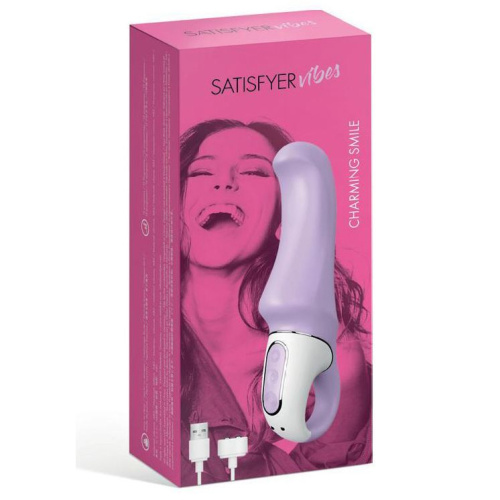 Satisfyer Vibes Charming Smile-гнучкий потужний вібратор для точки G, 18. 5х3. 5 см (бузковий) - купити в Києві, Україні