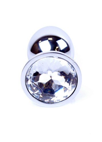 Jewellery Silver Plug Clear - Анальна пробка із кристалом, 7х2.7 см (прозорий) - купити в Києві, Україні