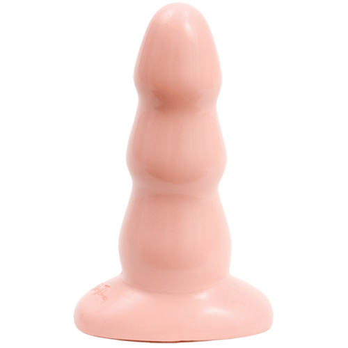 Doc Johnson Tripple Ripple Butt Plug Medium - Анальная пробка, 10,4х4 см (телесная)