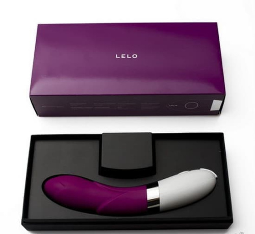 Lelo Iris - рельефный вибратор для точки G, 22х3.6 см (голубой)
