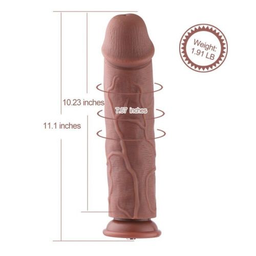Силиконовый фаллоимитатор для секс-машин Hismith 11″ Silicone Dildo