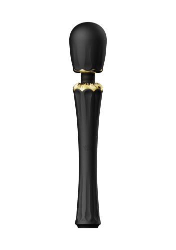 Zalo Kyro Wand мощный перезаряжаемый вибромассажер с 2 насадками, 29.1х5.35 см (чёрный)