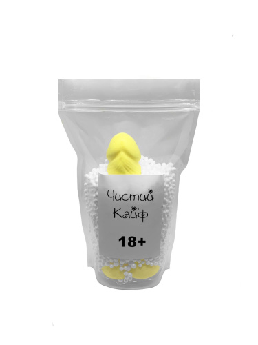 Чистый Кайф - Крафтовое натуральное мыло-член с присоской Yellow size L