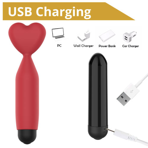 Мини-вибратор Erospace Sweet Play Mini Heart Vibrator A14