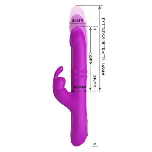 Pretty Love Reese Vibrator Purple - Вибратор кролик, 24,8 см (фиолетовый)