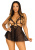 Сорочка беби-долл с открытыми чашками Leg Avenue Lace and mesh babydoll & panty, M Сорочка беби-долл с открытыми чашками Leg Avenue Lace and mesh babydoll & panty, M