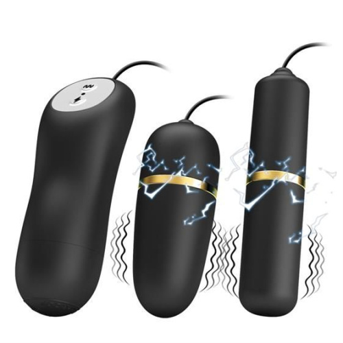 Pretty Love Electric Stimulation Double Vibro Bullet - віброкуля з віброяйцем та електростимуляцією - купити в Києві, Україні