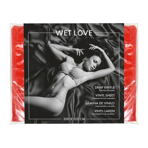 Fetish Tentation Wet Love - Простыня из винила для фетиша, 220х200 см (красный)