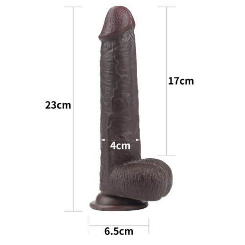 LoveToy - Sliding-Skin Dildo Coffee 9 - Фалоімітатор, 23х4.2 см - купити в Києві, Україні