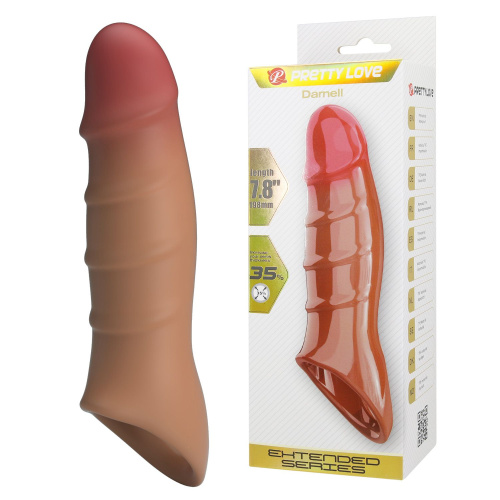 Подовжуюча насадка на член Pretty Love Damell Penis Sleeve, +2,8 см - купити в Україні | Секс шоп SEX-SHOP.ua