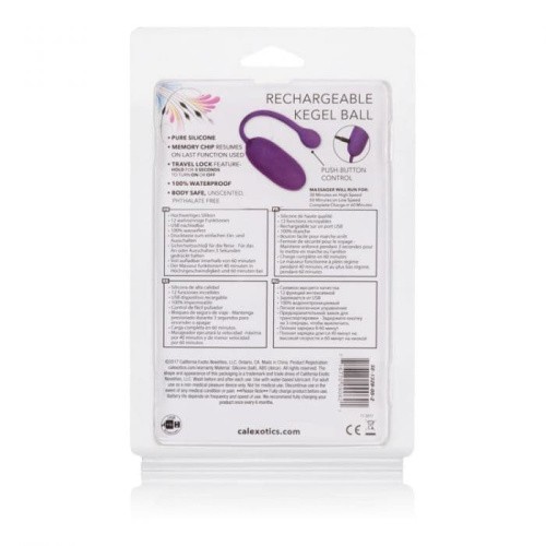 CalExotics Rechargeable Kegel Ball Starter перезаряжаемое виброяйцо, 7,7х3,25 см