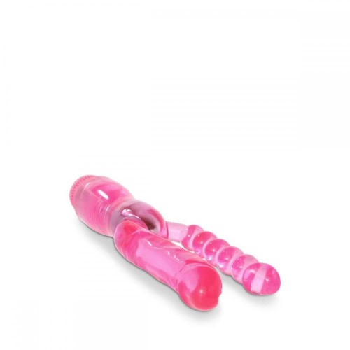Evolved Dual Pleasure Vibe - Двойной вибратор, 27х2.5 см (розовый)