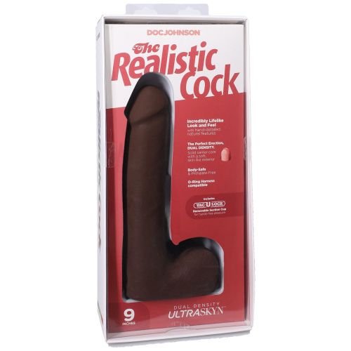 Фалоімітатор Doc Johnson The Realistic Cock ULTRASKYN 9 Inch with Balls, 22,9 см - купити в Україні | Секс шоп SEX-SHOP.ua