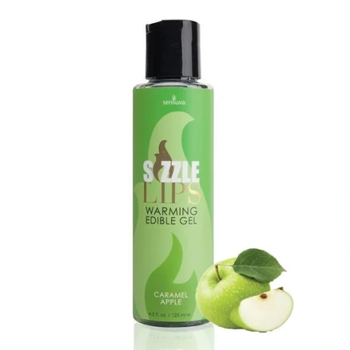 Sensuva - Sizzle Lips Caramel Apple - Зігріваючий їстівний масажний гель, 125 мл. - купити в Києві, Україні