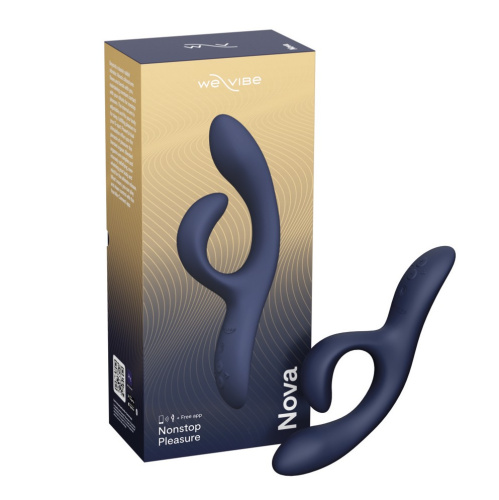 Nova 2 by We-Vibe + Лубрикант 50 мл - Смарт вибратор-кролик, 21.7х3.9 см (синий)