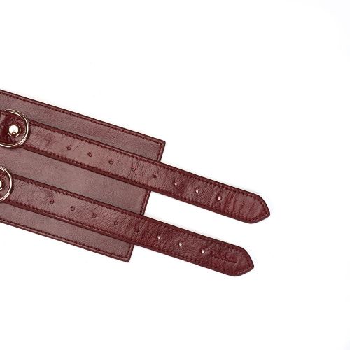 Кожаный пояс для бондажа Liebe Seele Wine Red Waist Cuff, размер L