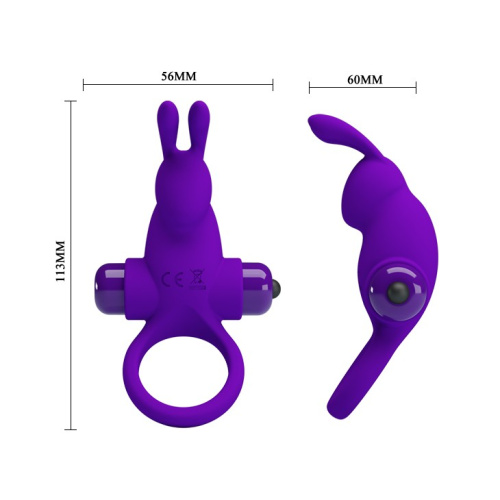 Pretty Love Vibro Penis Ring Rabbit I Purple - Виброкольцо, 11,3 см (фиолетовый)