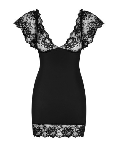 Сексуальный комплект Obsessive Imperia chemise (S/M), черный