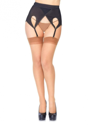 Leg Avenue Sheer Stockings - чулки со швом (телесный)