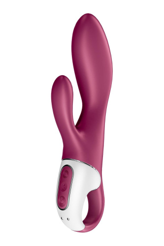 Satisfyer Heated Affair - Вибратор кролик, 20х3.5 см (бордовый)