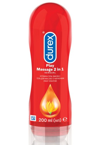 Durex Play Massage Sensual - смазка на водной основе 2 в 1 иланг-иланг, 200 мл