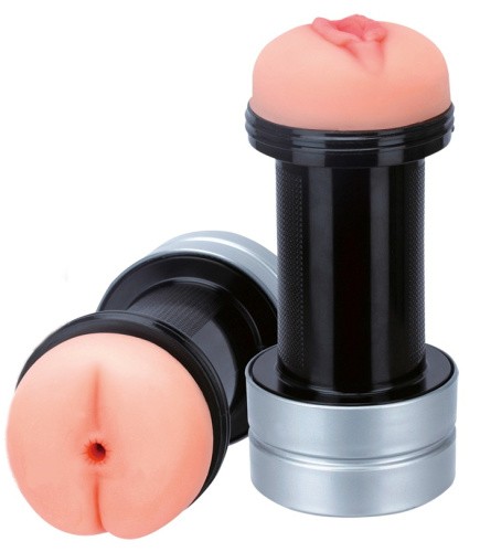 Orion 2 in1 Hummer Anus/Vagina двусторонний реалистичный мастурбатор вагина/анус, 18х3 см