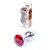 Boss Jewellery Silver Plug Red - Анальная пробка с кристаллом, 7х2.7 см (красный) Boss Jewellery Silver Plug Red - Анальная пробка с кристаллом, 7х2.7 см (красный)