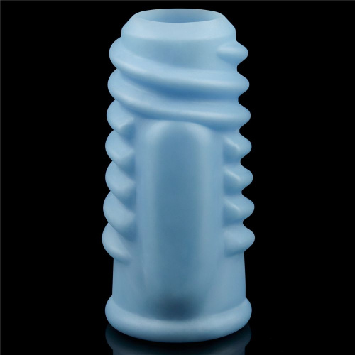 LoveToy Vibrating Spiral Knights Ring - вібронасадка на член, 10 см (блакитний) - купити в Києві, Україні
