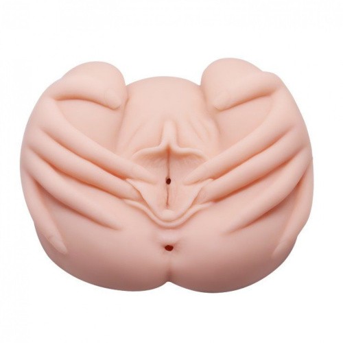 Crazy Bull Real Vagina and Anal Masturbator - Мастурбатор с вибрацией вагина и анус, 22.5 см (телесный)