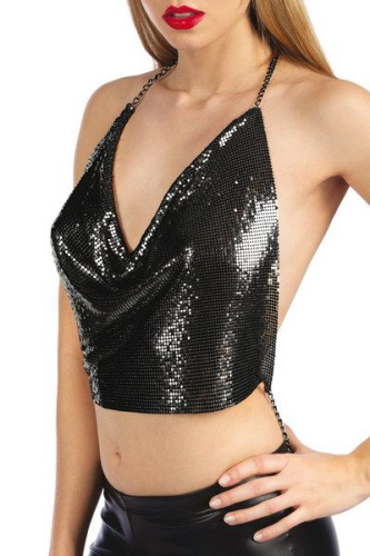 Bijoux Pour Toi Ambre Black - блестящий топ, (черный)