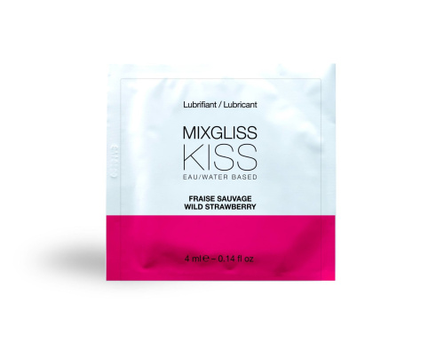 MixGliss Kiss Wild Strawberry - Пробник лубриканта, 4 мл.