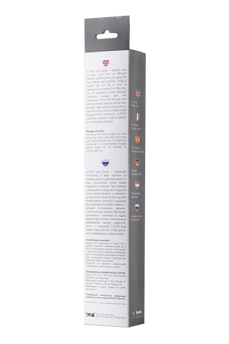 Toyfa A-Toys М Size - анальная цепочка, 25х2.7 см (черный)