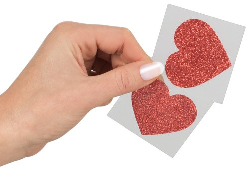 Titty Sticker Heart - наклейки для сосків у формі серця, (червоний) - купити в Києві, Україні