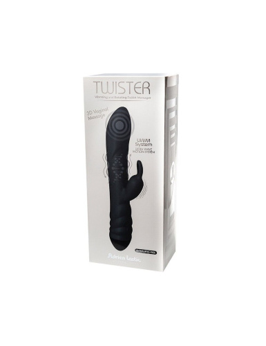 Adrien Lastic Twister - Вибратор кролик, 23х4 см (чёрный)
