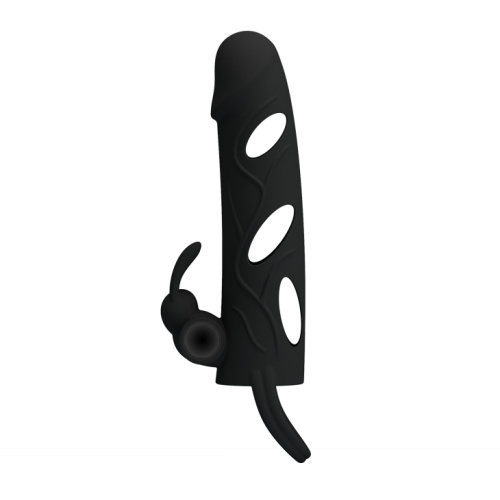 Pretty Love Vibrating Penis Sleeve Black 5,5 " - Насадка на пенис с вибрацией, 14 см (черный)