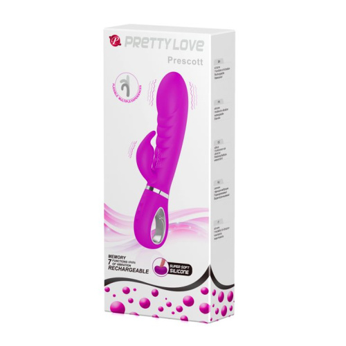 Pretty Love - Prescott Vibrator Pink - Вибратор-кролик, 20 см (фиолетовый)