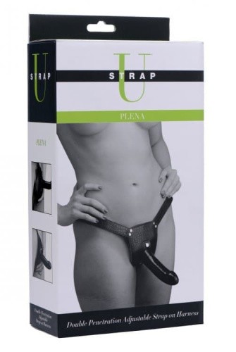 Strap U Dual Pleasure Strap On - Двойной страпон, 15,2х3,8 см