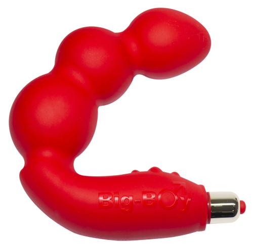 Rocks Off Big-Boy Red - вибромассажёр простаты с массажем промежности, 12х4,5 см. (красный)