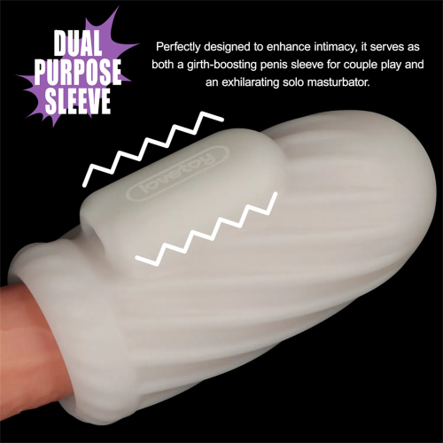 Мастурбатор LoveToy Knights Ring Vibrating Dual Purpose Sleeve-Spiral