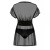 Obsessive 868-BAB-1 babydoll - пеньюар на шнуровке, L/XL (чёрный)