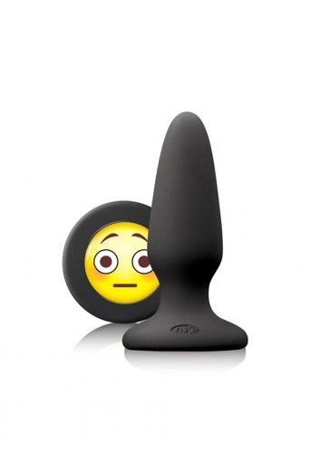 NS Novelties Mojis Plug #OMG Medium - средняя анальная пробка, 10,5х3,7 см (черный)