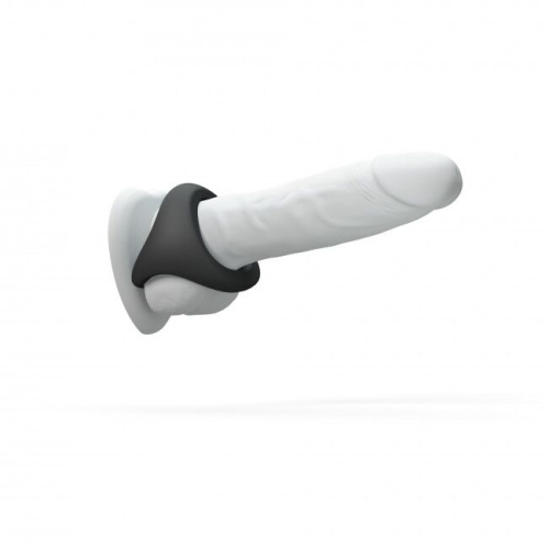 Love To Love Flux Ring Black Onyx - эрекционное кольцо двойное, 3 см. (чёрное)