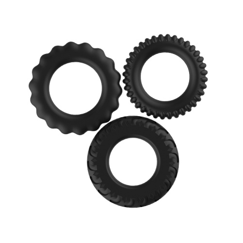 Baile Titan Cock Ring Set Blue - Эрекционные кольца, 3 шт