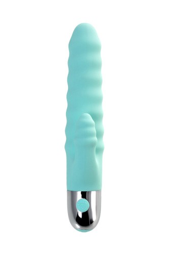 Toyfa - Relief vibrator with clitoral stimulation Flovetta Flax - Вибратор, 17.5 см (мята)